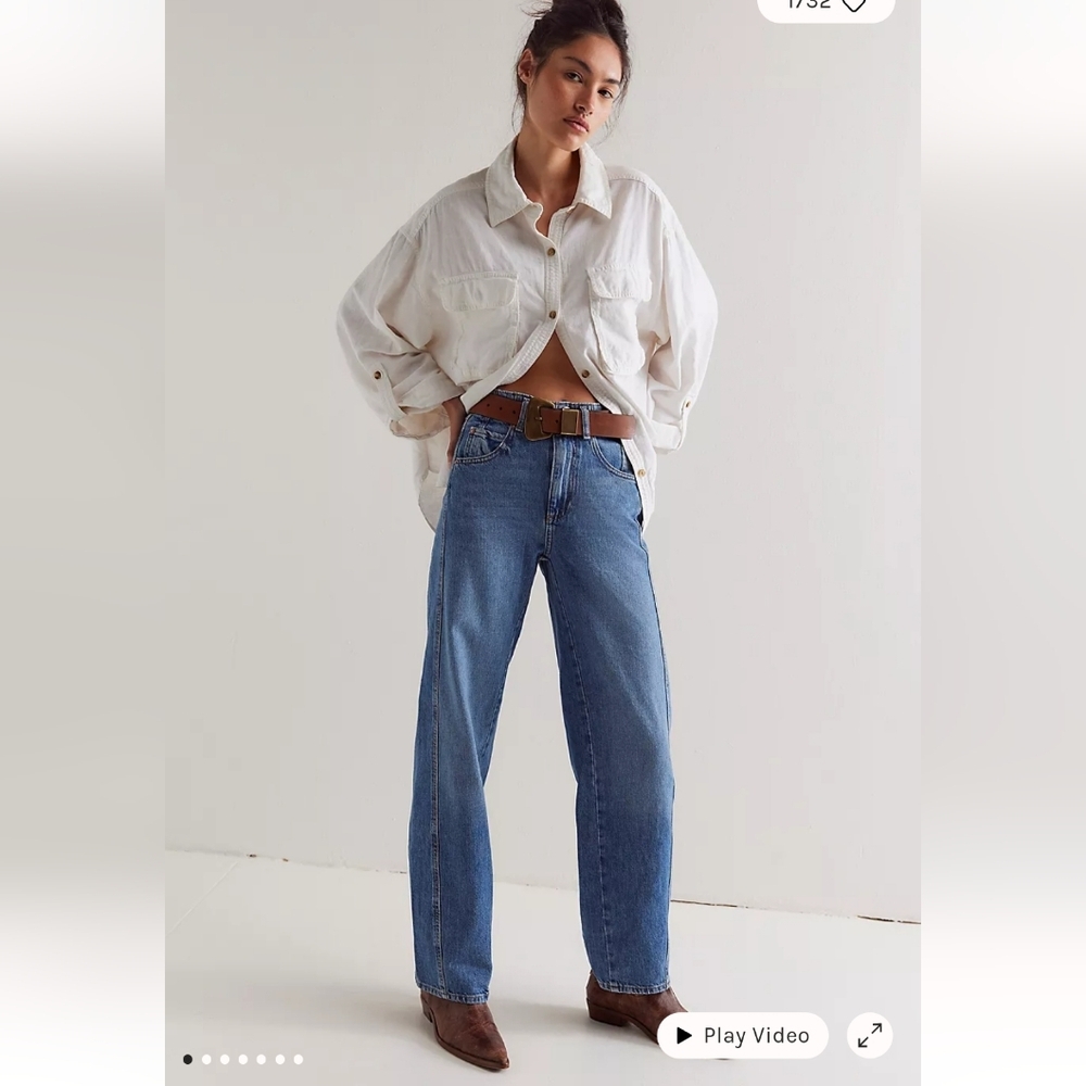 Free People We The Free Aster Straight leg Denim Jeans